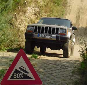Offroad Camp Karenz - Jeep 80% Steigung