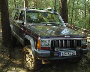 Offroad Camp Karenz - Jeep im Wald